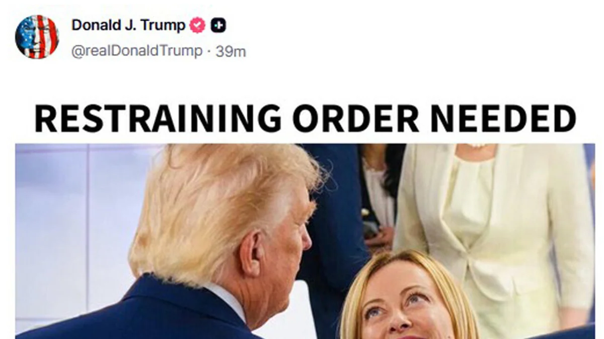 Trump posta meme con la Meloni, 'necessaria ordinanza restrittiva'
