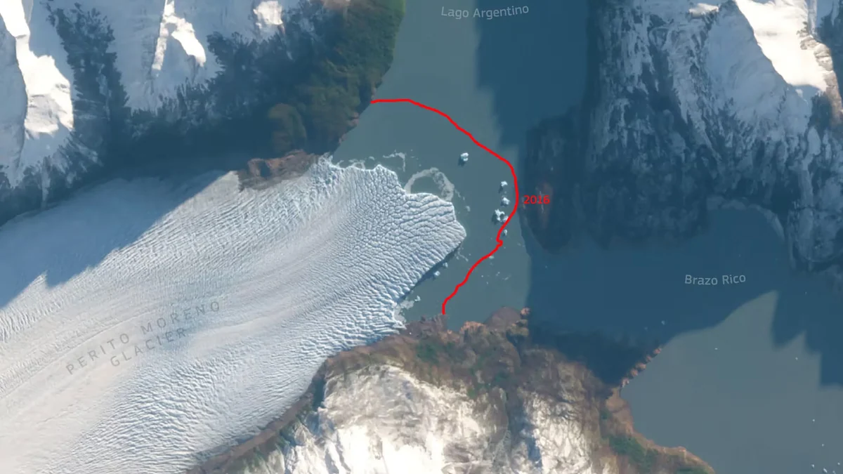 El Perito Moreno deja de ser el glaciar inamovible: su retroceso ya se observa desde el espacio