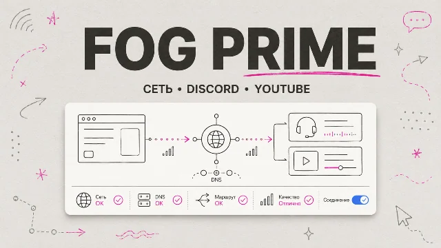 FOG Prime: локальный помощник для стабильной работы Discord и YouTube в Windows