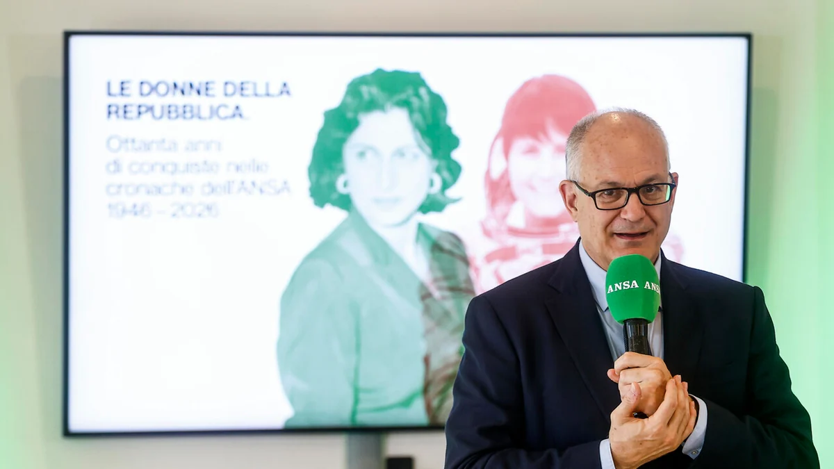 Gualtieri alla mostra dell'ANSA, 'ancora deficit di rappresentanza delle donne'
