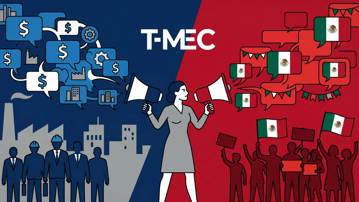 Entre la negociación y la narrativa: la revisión del T-MEC avanza con mensajes opuestos y audiencias distintas