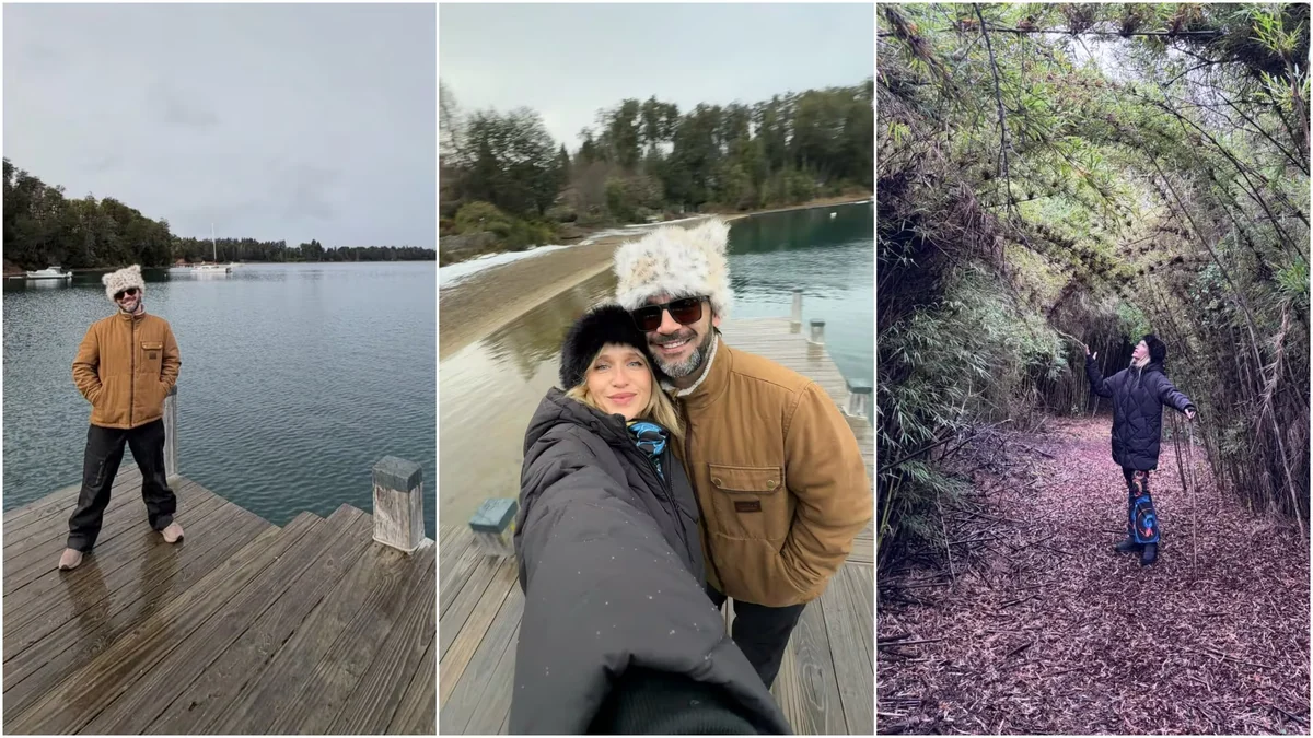 La escapada romántica de Gonzalo Heredia y Brenda Gandini a Villa la Angostura: bosque, piscina infinita y relax