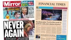The Papers: 'Never again' and 'No 10 of the north'