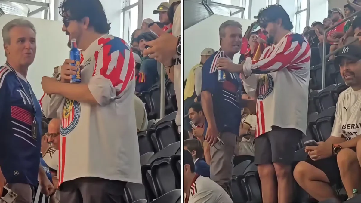 Amaury Vergara presume los colores rojiblancos en la semifinal Francia vs España del Mundial