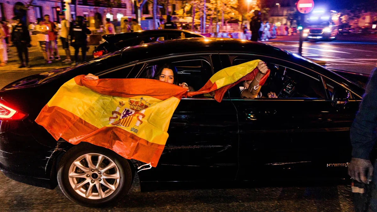 La noche de la celebración del Mundial acaba con siete detenidos en Madrid