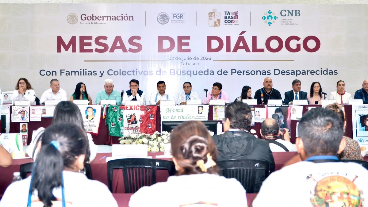 Segob y FGR abren mesa de diálogo con colectivos de búsqueda y familiares de desaparecidos en Tabasco