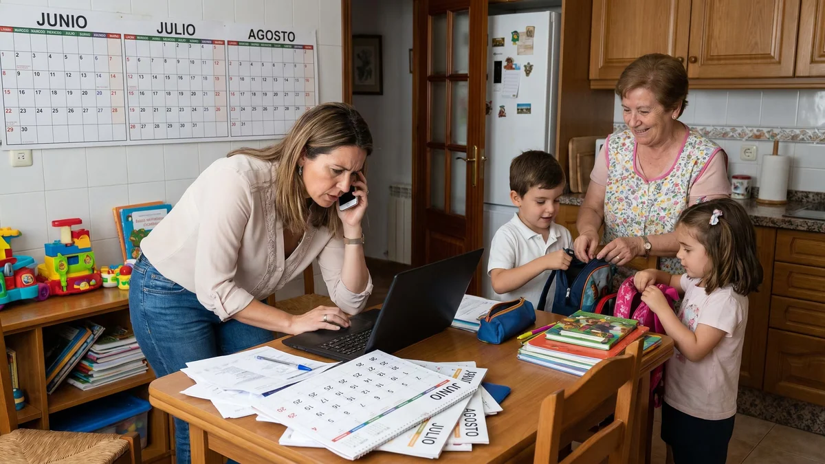 Las familias hacen malabares entre campamentos, escasos días libres y “depender de una red familiar que no siempre existe” para poder conciliar en verano
