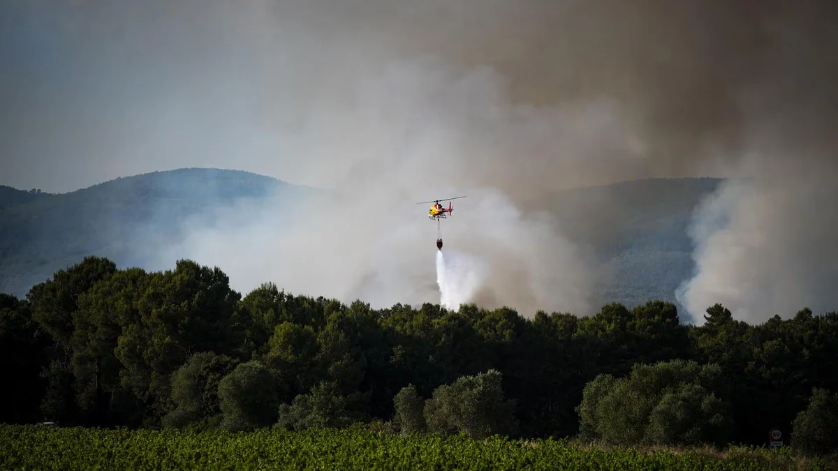 Los Bombers dan por controlado el incendio en Pla de Manlleu (Tarragona)