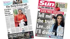 The Papers: 'Iran fires missile barrage' and 'New Eriksen hell'
