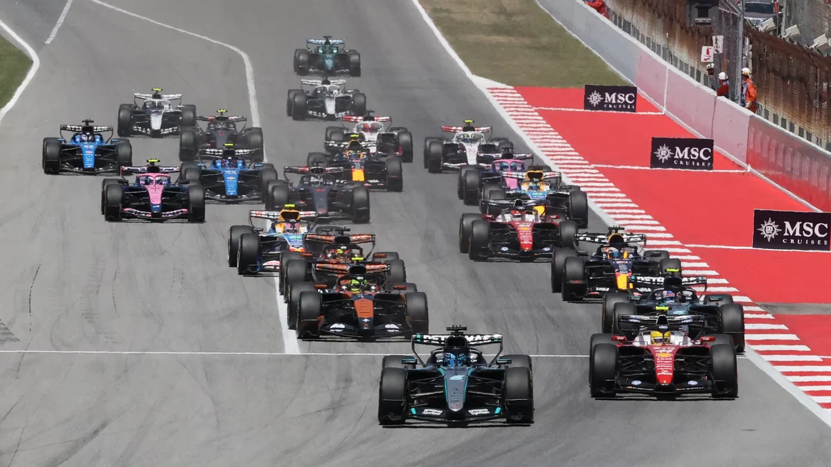 Logró espacios y ganó dos lugares: la brillante largada de Colapinto en el GP de Barcelona de F1