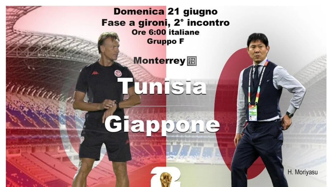 Mondiali: Tunisia Giappone DIRETTA