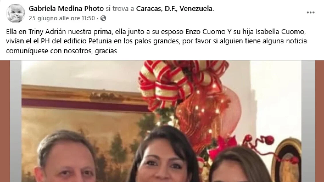 Famiglia italiana dispersa, i nonni morti nel sisma in Irpinia