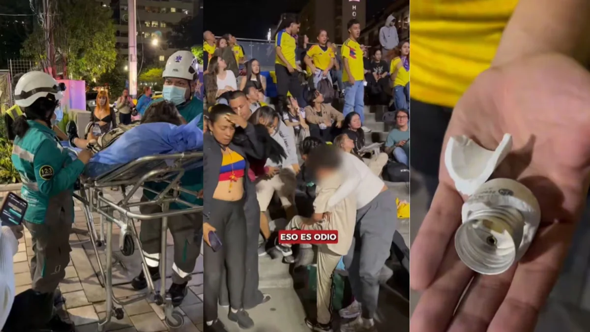 Denuncian que lanzaron objetos desde un edificio contra manifestantes de Iván Cepeda en Medellín: un niño resultó herido