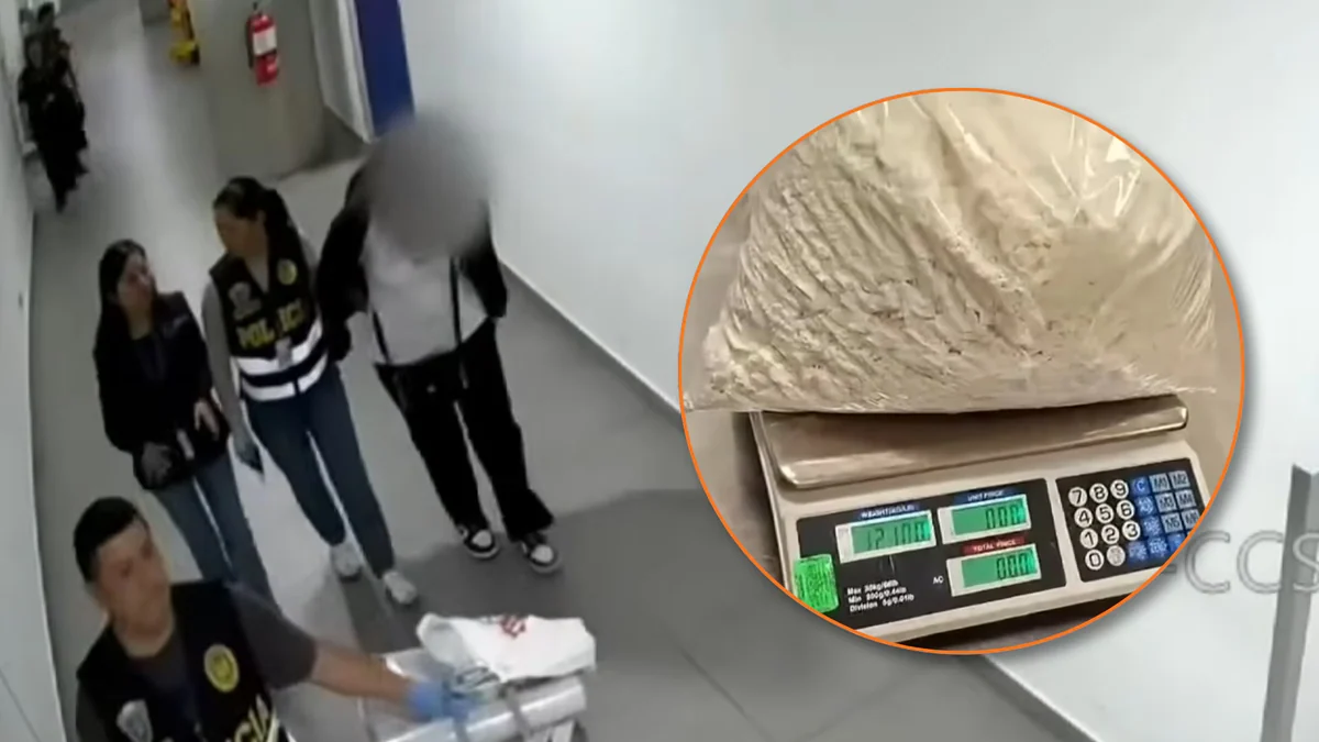 Detienen a española en el aeropuerto Jorge Chávez: pretendía viajar con 12 kilos de cocaína ocultos en su maleta rumbo a Madrid