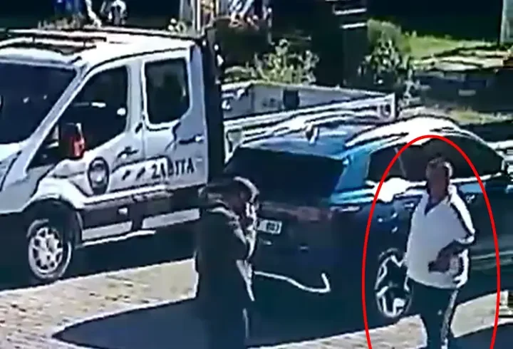 Dinar ilçesinde Başkan Topçu'nun aracının yanında bıçakla fark edildi; o anlar kamerada