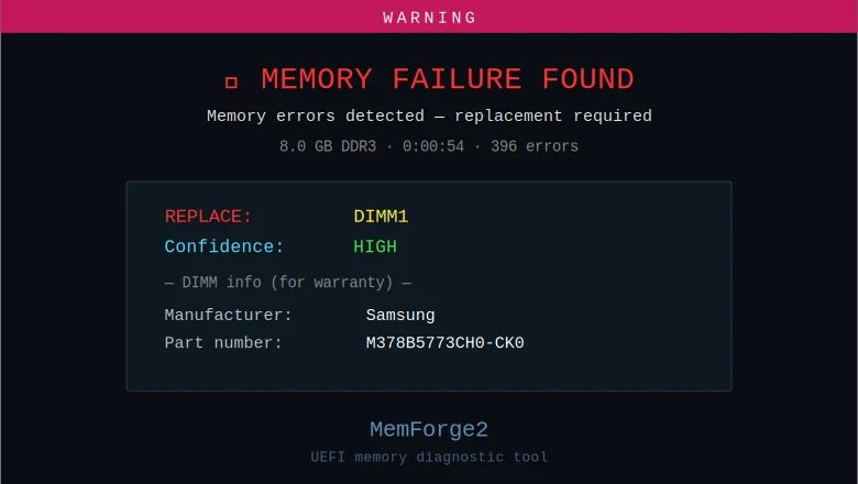 MemForge2: загрузочная флешка, которая за минуту говорит — какую планку памяти менять
