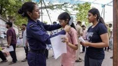 Tight security as Indian students resit medical exam after alleged paper leak