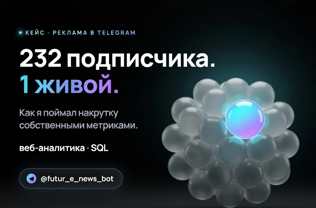 231 мёртвая душа: как реклама в Telegram обманула меня, а потом обманула моя собственная метрика