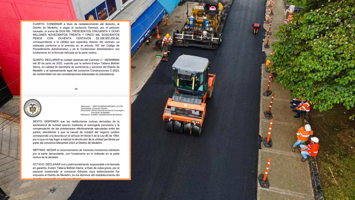 Consejo de Estado anuló licitación de $70.000 millones de la Alcaldía de Daniel Quintero y ordenó indemnización de $2.496 millones