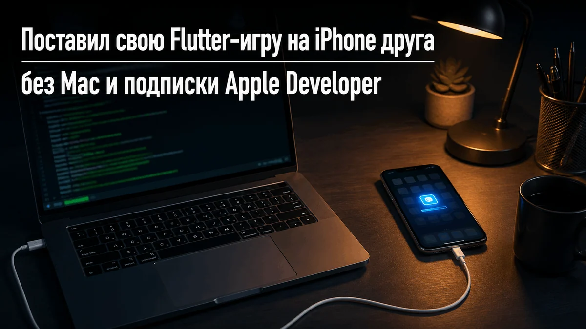 Поставил свою Flutter-игру на iPhone друга без Mac и подписки Apple Developer