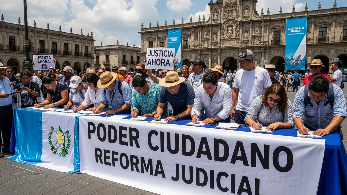 La asociación Poder Ciudadano inicia el 4 de julio la recolección de firmas para una reforma judicial en Guatemala