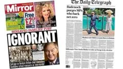 The Papers: 'Bereaved families' fury' and 'Happy feet'