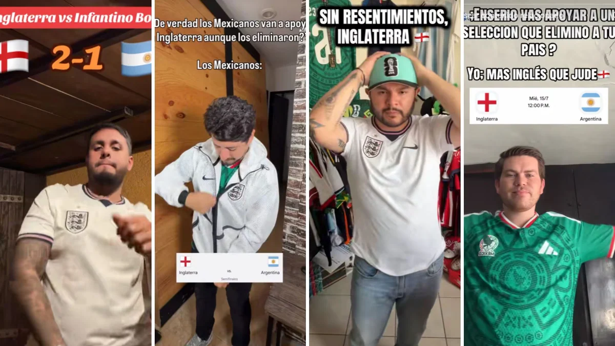 México cambia de bando: influencers y usuarios respaldan a Inglaterra en la semifinal del Mundial 2026 ante Argentina